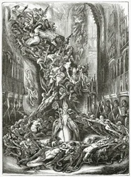 A Ronda do Sábado, Século XIX (gravura bw)